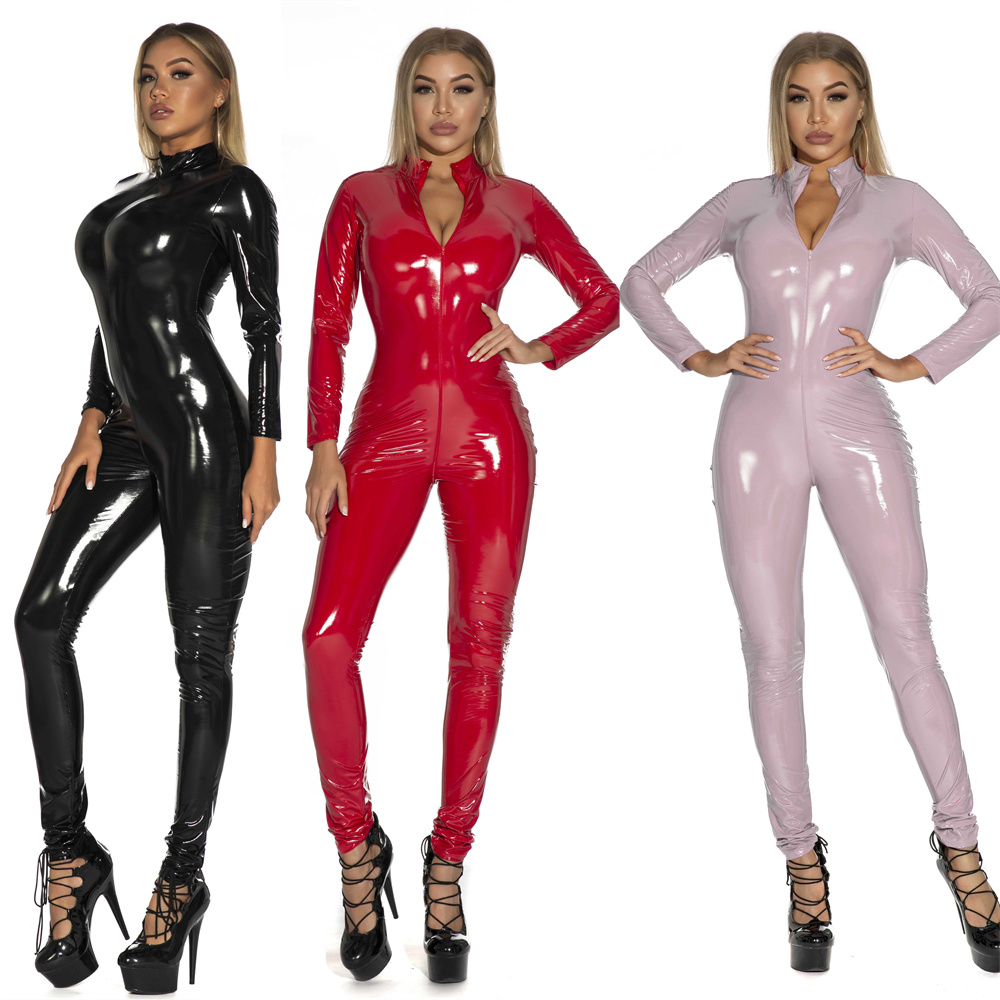 Sewing Latex - Mono Sexy de piel sintética brillante