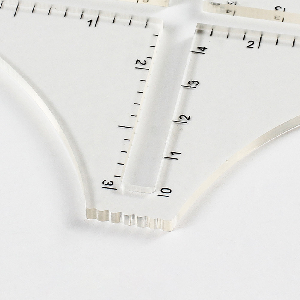 Sewing Gauge Ruler - Regla de densidad de tejido transparente,