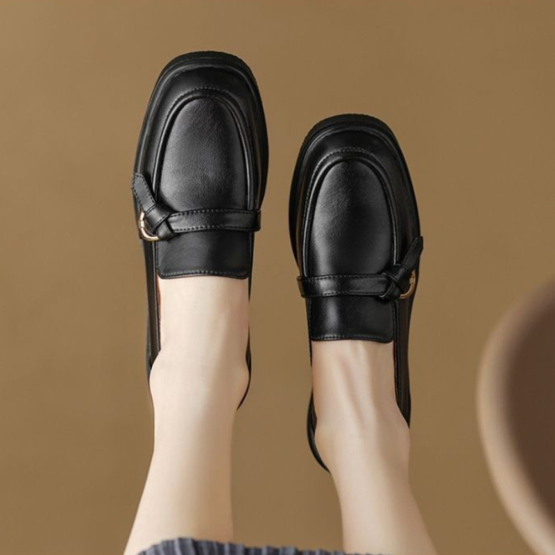 Sewing Latex - Mocasines de Mujer de Cuero Genuino