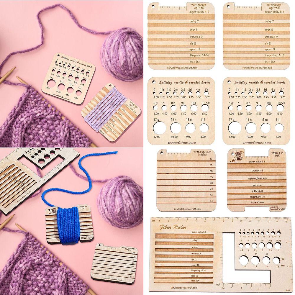 Calibrador de aguja de tejer d - Sewing Gauge Ruler reseña y precio