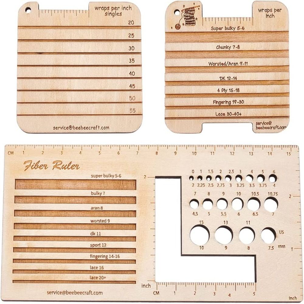 Calibrador de aguja de tejer d - Sewing Gauge Ruler reseña y precio